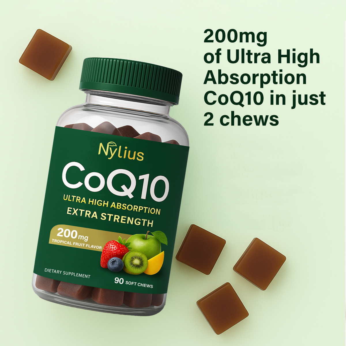 Nylius Ultra CoQ10, 200mg Softgels