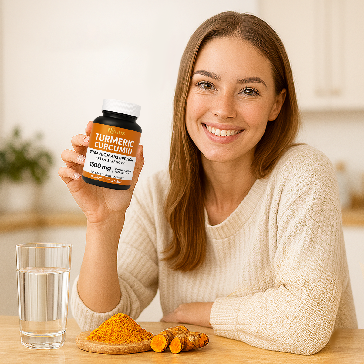 Nylius Extra Strength Turmeric Curcumin Complex, 1000mg