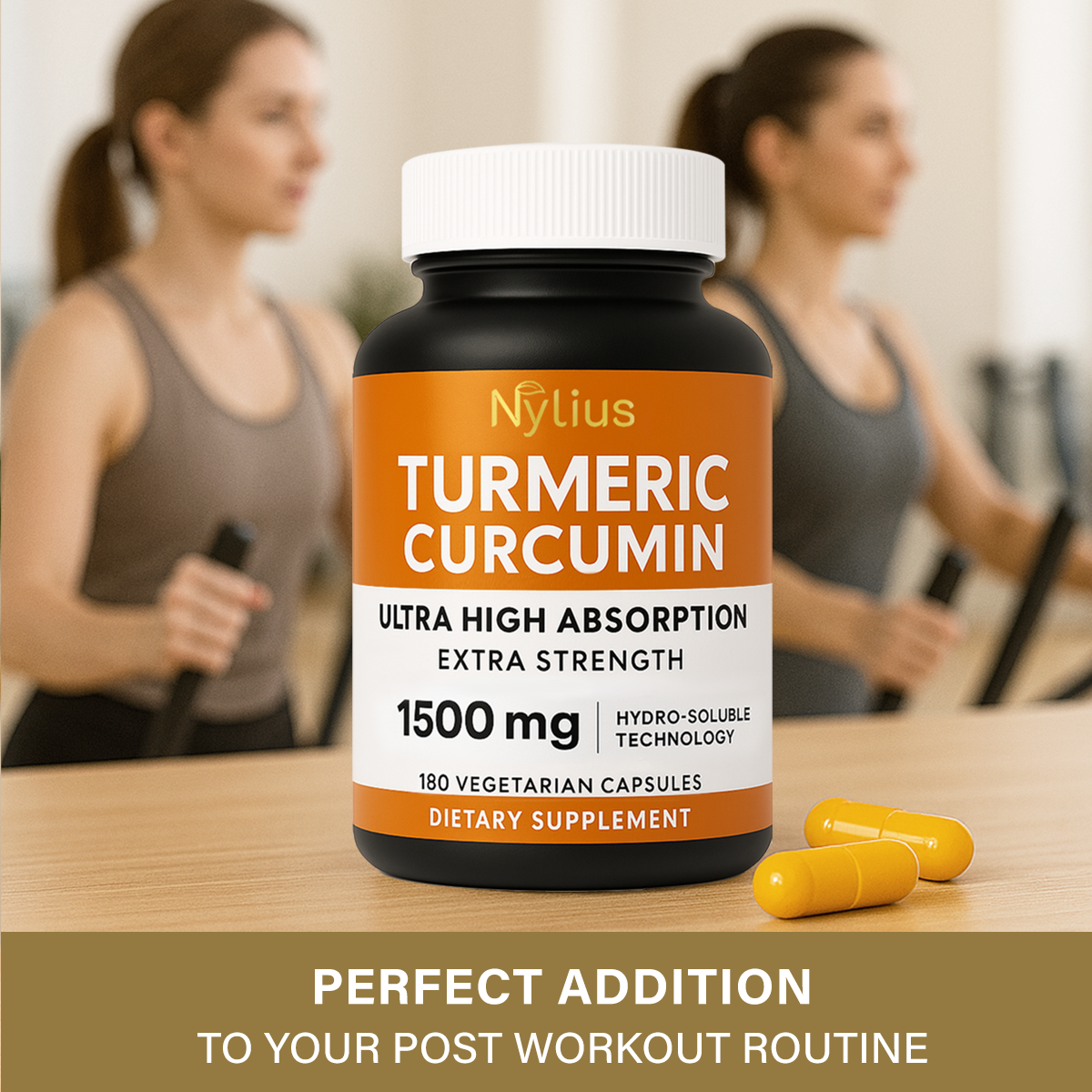 Nylius Extra Strength Turmeric Curcumin Complex, 1000mg