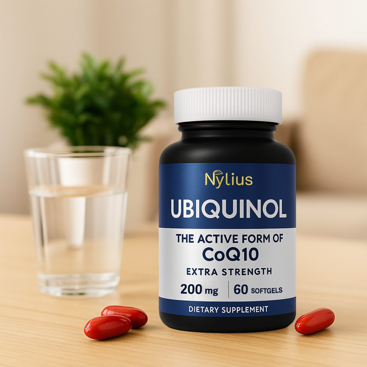 Nylius Ubiquinol Extra Strength, 200 mg